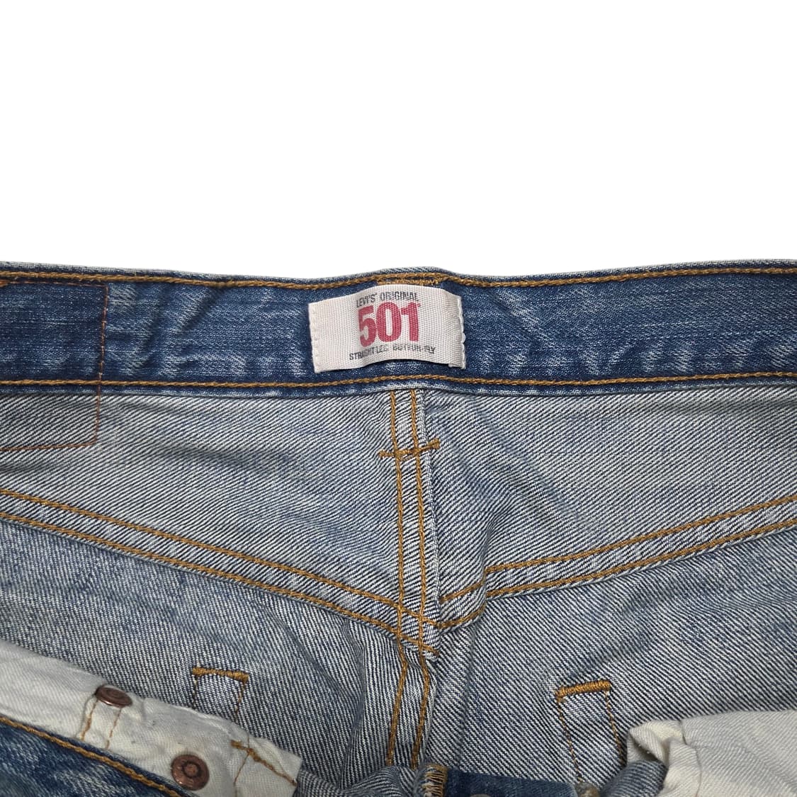 Levis 리바이스 501 빈티지 데미지 워싱 데님 팬츠 상품이미지2