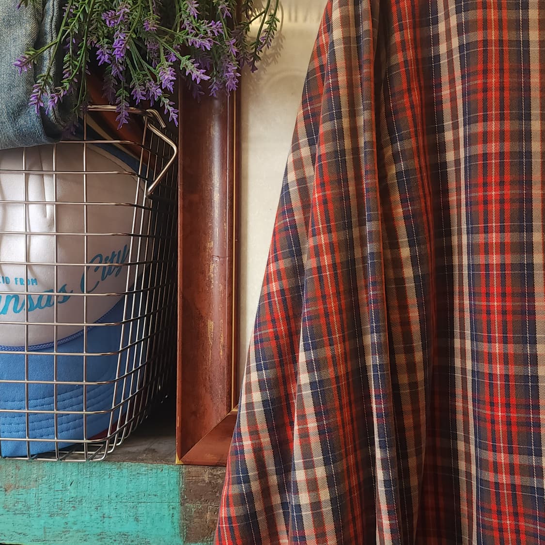 90s 켈빈클라인 플란넬 체크셔츠 체스트 포켓 워크셔츠 L 상품이미지7