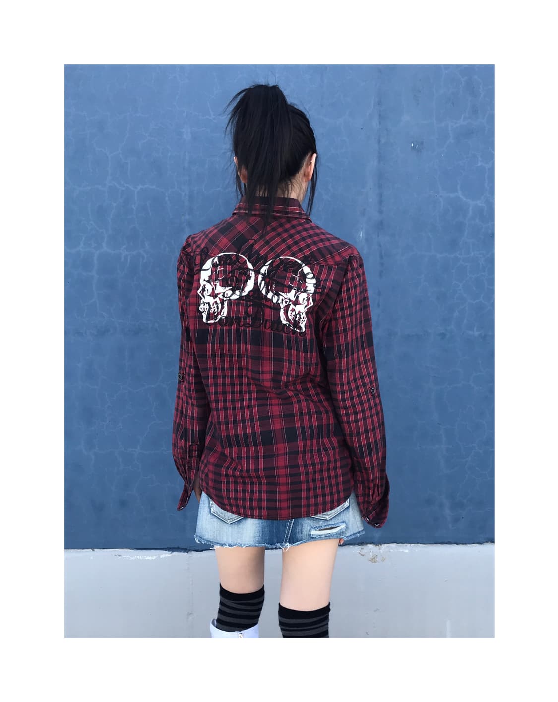 Von Dutch Skull Checked Shirts 상품이미지1