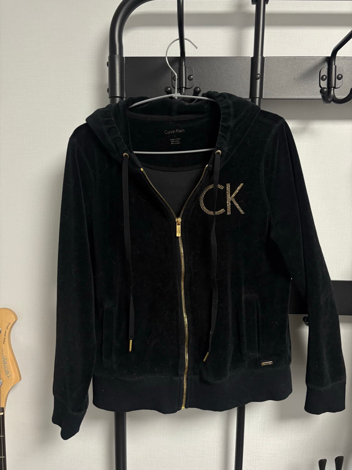 켈빈클라인 벨벳 후드집업 상품이미지1