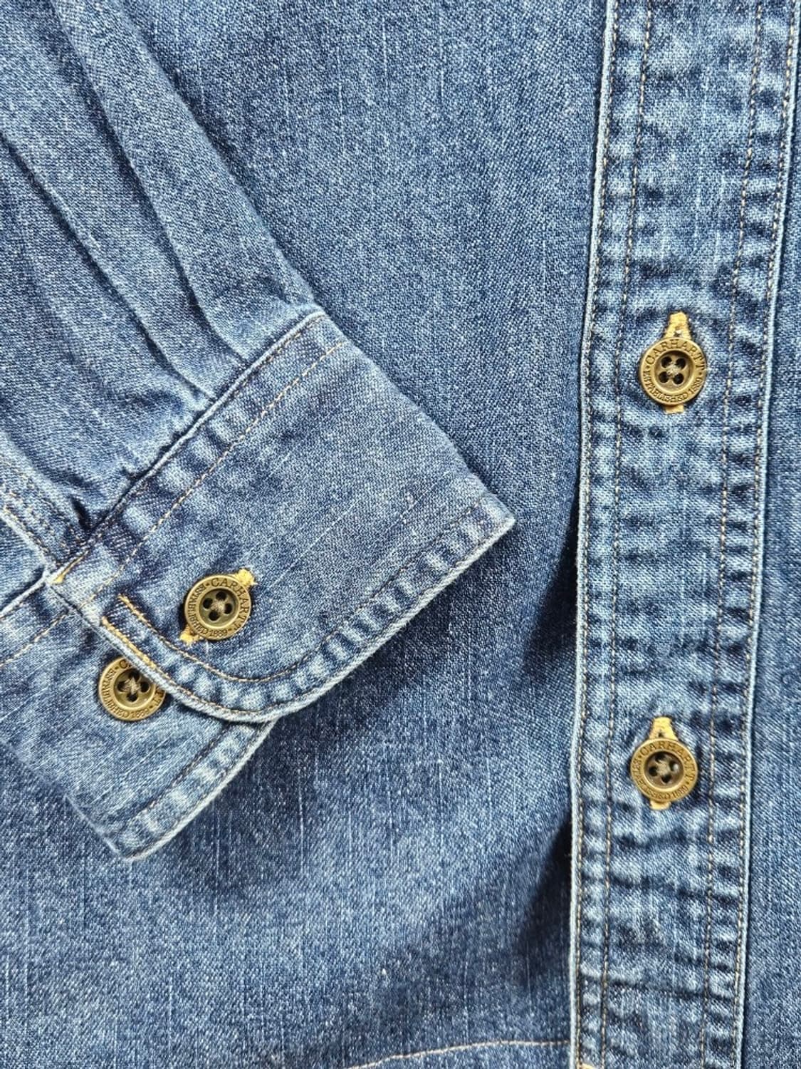 칼하트 크롭 커스텀 데님 워크 셔츠 ( M ) / 11416 상품이미지7