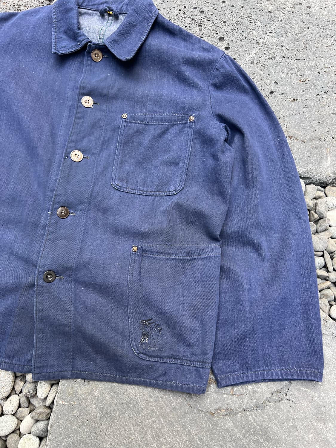 OLD VINTAGE FRENCH DENIM 데님 프렌치워크자켓 상품이미지7