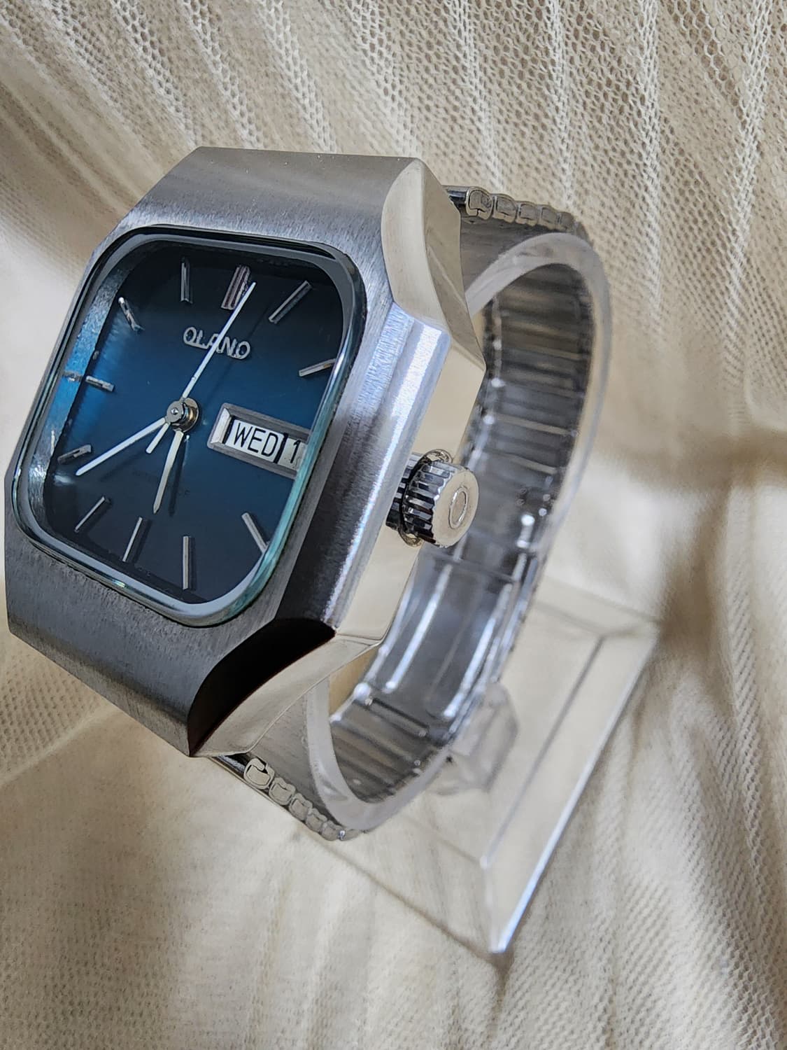 빈티지 OLANO 수동 기계식 청판 메탈 시계 상품이미지3