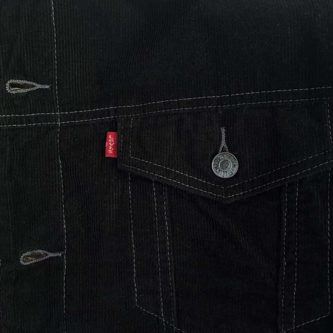 Levi's 리바이스USA 블랙 코듀로이 쉐르파 레드탭 자켓 상품이미지4