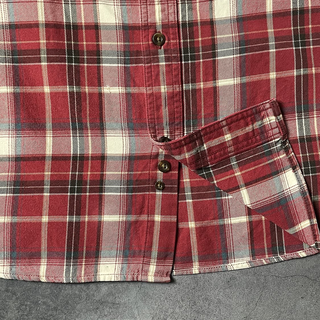 CARHARTT 칼하트 빈티지 레드 체크 워크 셔츠 A00413 상품이미지5