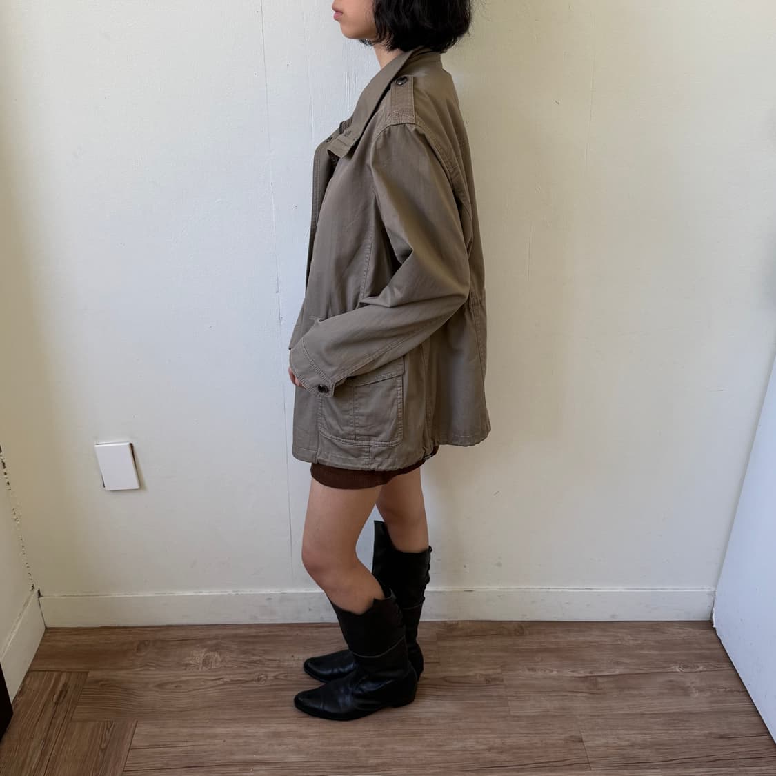 버버리 하이넥 사파리 자켓 상품이미지2