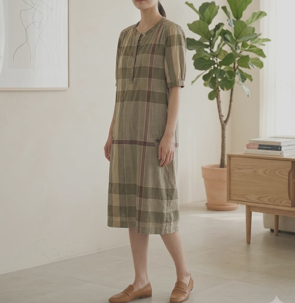 [55]버버리브릿 체크 원피스 상품이미지1