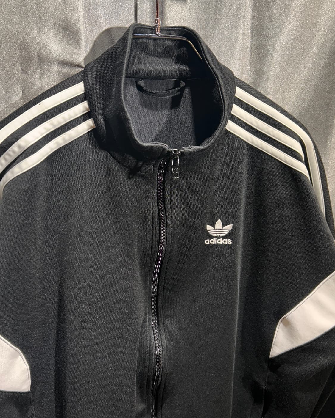 XS 아디다스 오리지널스 빅로고 배색 트랙탑 블랙 자켓 상품이미지5