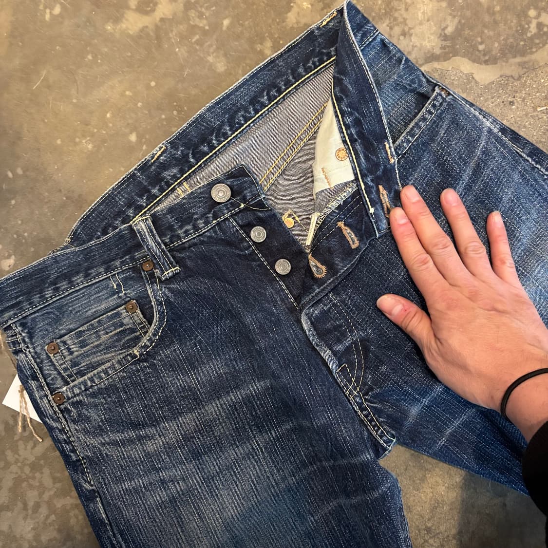 일본 이터널 하프 셀비지 데님 팬츠 상품이미지6