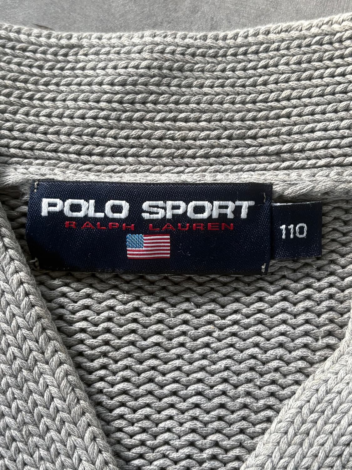 Polo 폴로 스포츠 헤비 코튼 그레이 브이넥 니트 상품이미지4