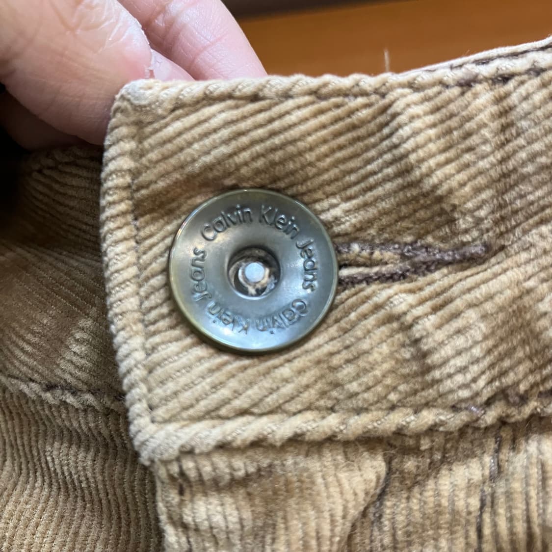 캘빈클라인 베이지 코듀로이 팬츠 33 상품이미지4