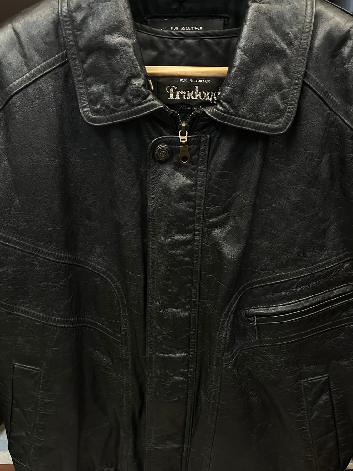 빈티지 소가죽 레더 자켓 블랙 M #csz2035 상품이미지7