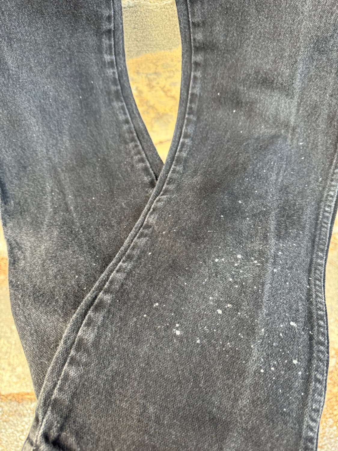 90s 랭글러 빈티지 936wbk 카우보이컷 블랙 데님 팬츠 블랙진 상품이미지8