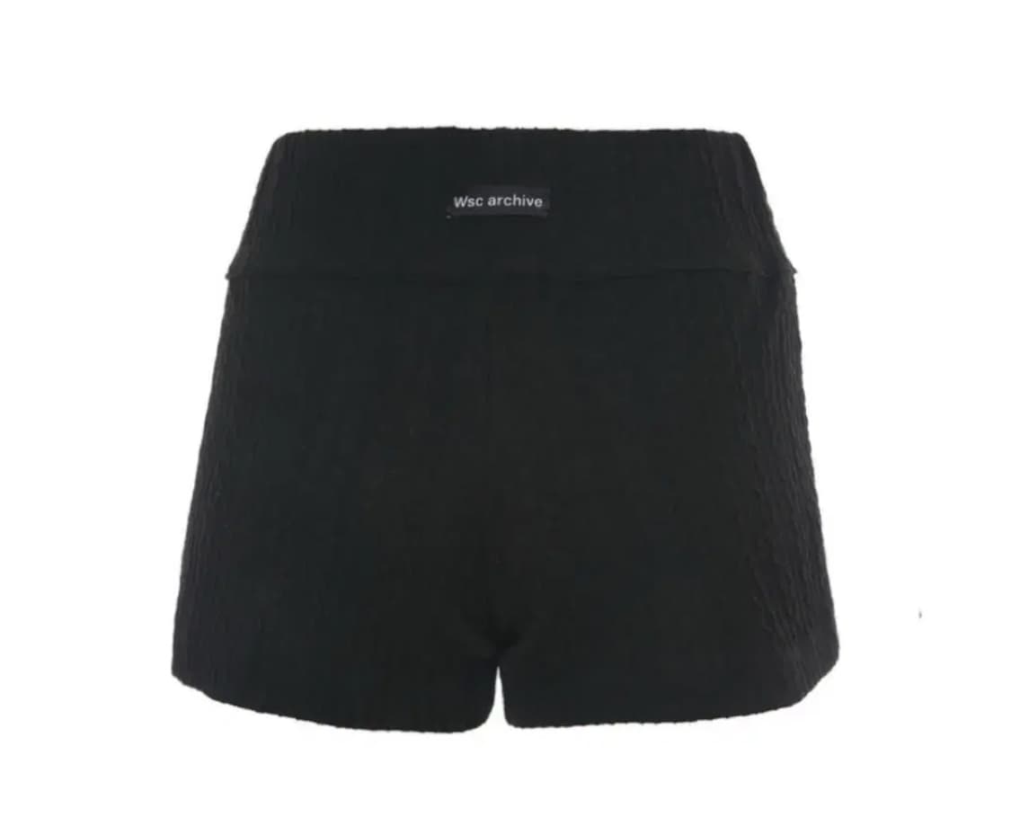 Wsc 아카이브 케이블 쇼츠 블랙 상품이미지1