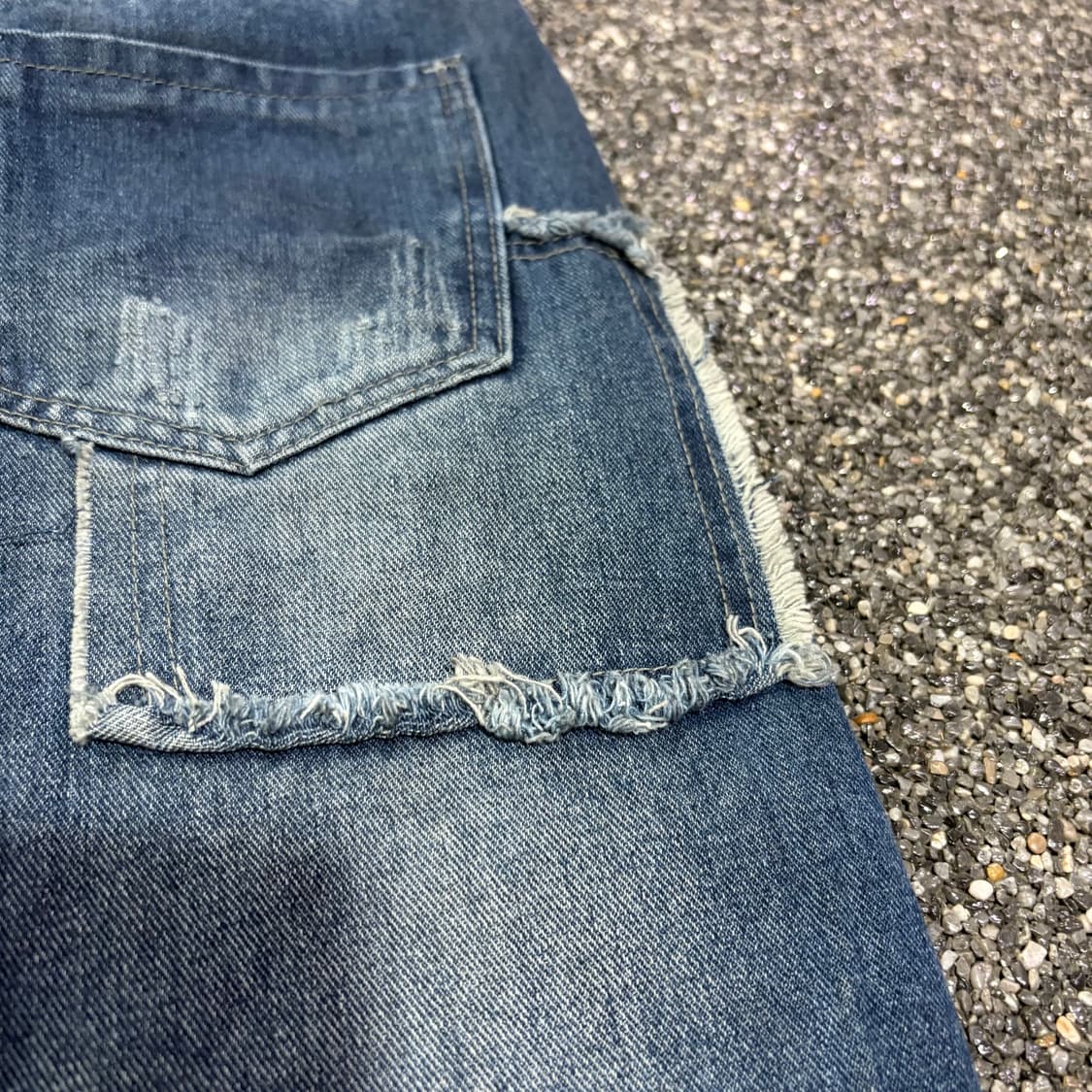 빈티지 패치워크 데미지 데님 팬츠 B4092 상품이미지6