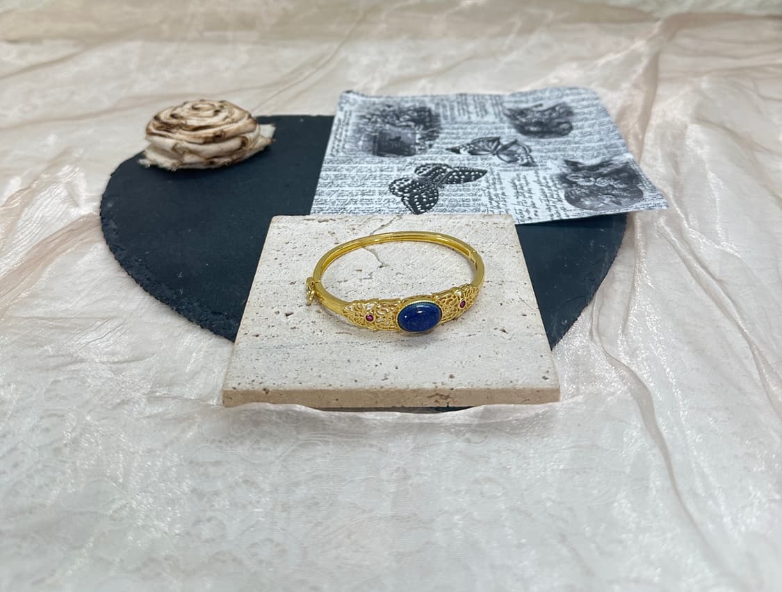 빈티지 골드톤 청금석 팔찌 상품이미지1