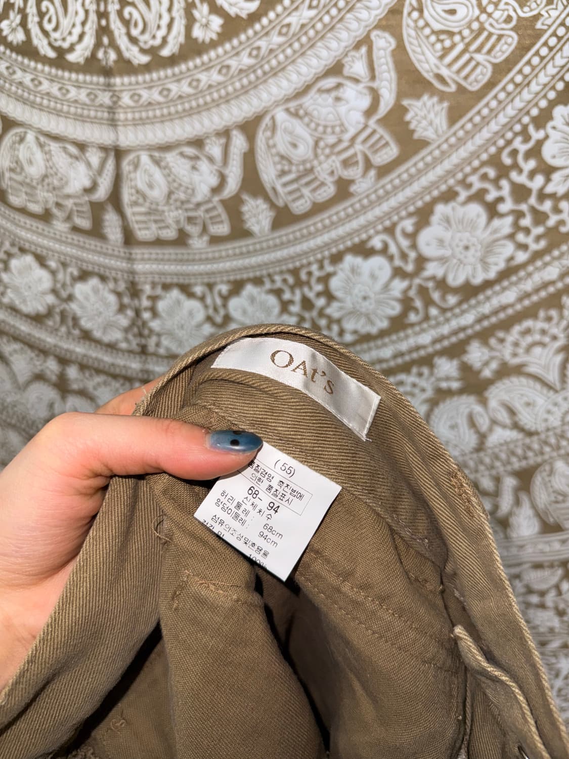 빈티지 여성 포켓 지퍼 디테일 카고팬츠  상품이미지7