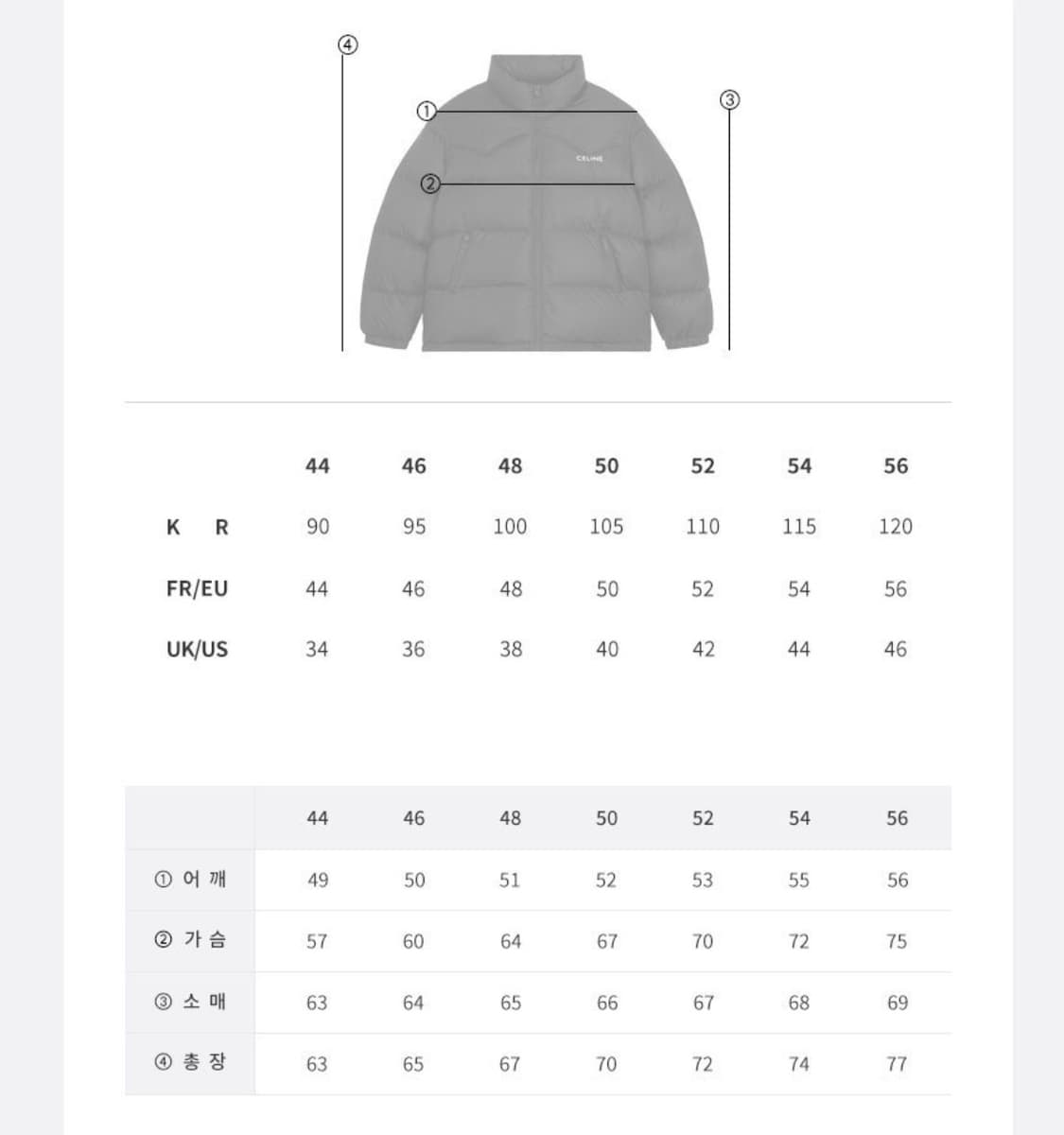 셀린느 블랙 다운 패딩 50 상품이미지4