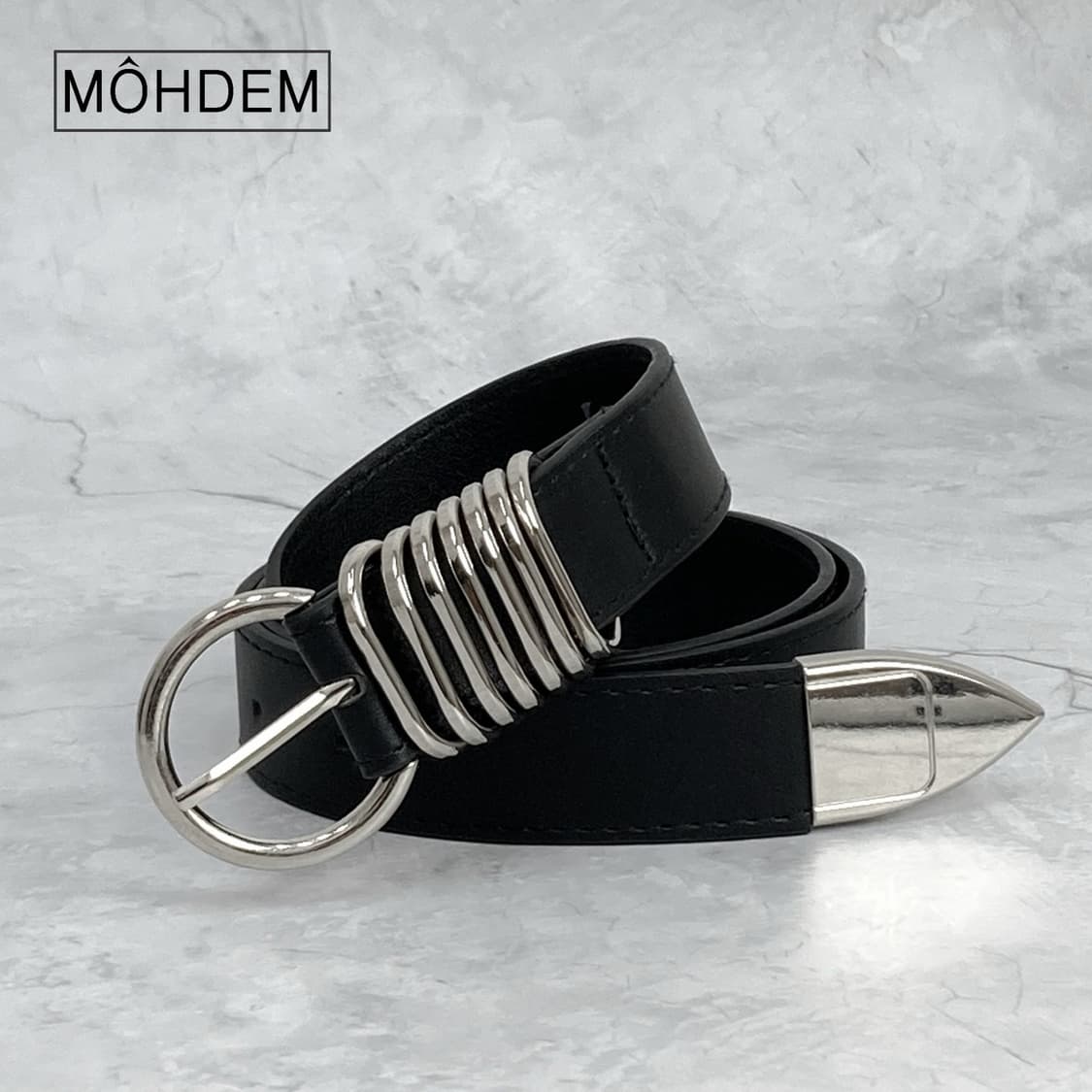 [Unisex]투머치 링 웨스턴 가죽벨트 상품이미지4