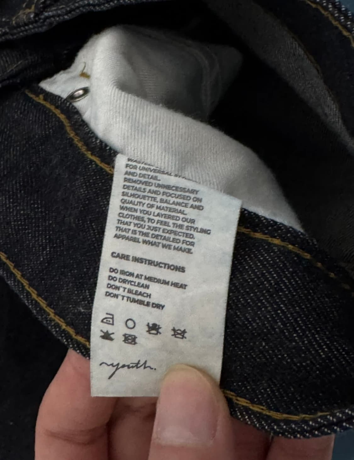 youth 유스 와이드 생지데님 one wash 롱버전 상품이미지4