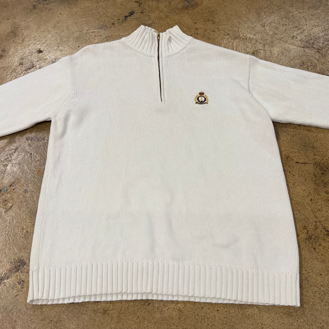 폴로 랄프로렌 화이트 니트 반집업  상품이미지3