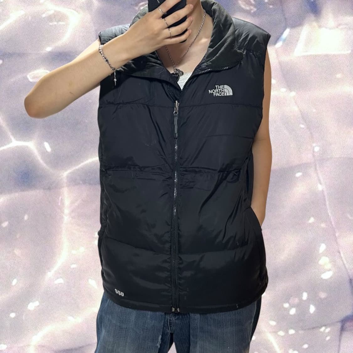 노스페이스 550 구스다운 패딩 조끼 베스트 블랙 M  상품이미지2