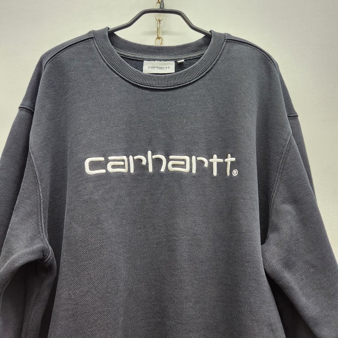 칼하트 WIP 빅로고 자수 스웻 맨투맨 L(XL) 상품이미지2