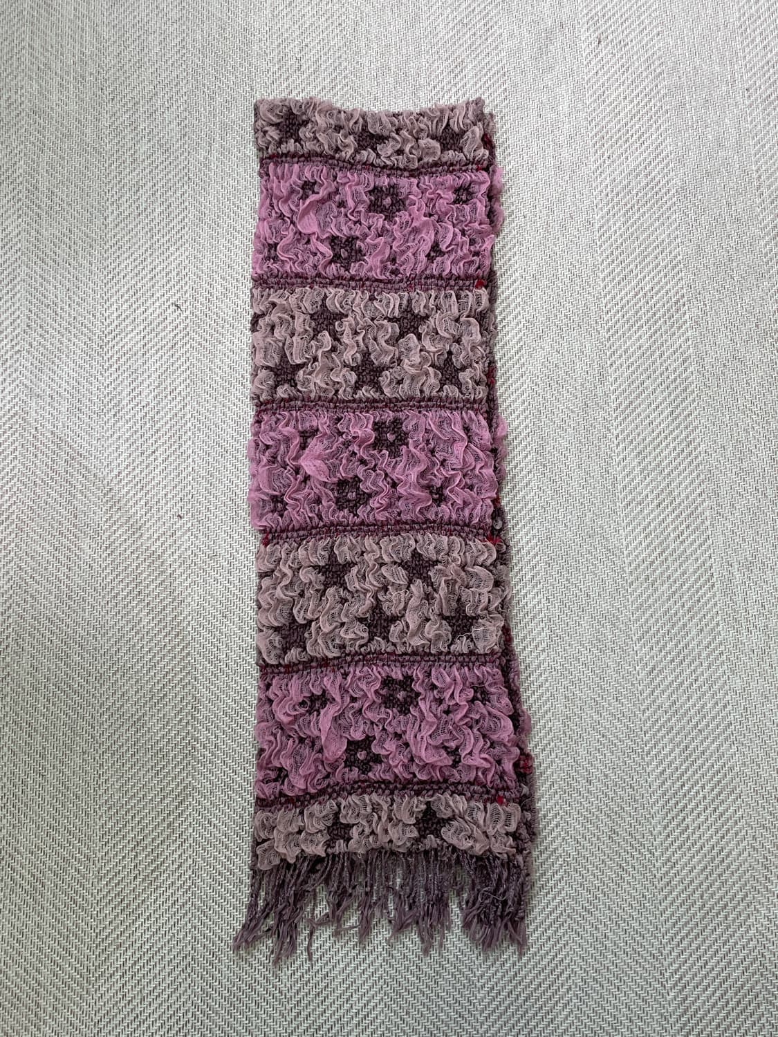 빈티지 플로럴 텍스처 니트 머플러 J04118 상품이미지6