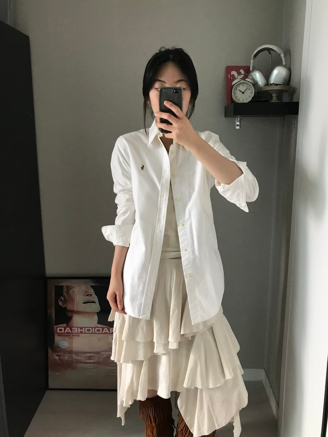 폴로 랄프로렌 포니 로고 화이트 셔츠 상품이미지1