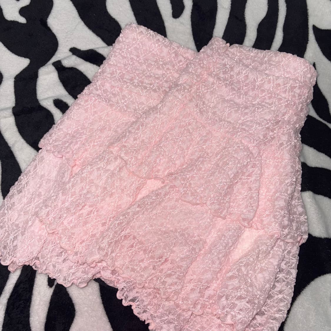 (텍O, 택포) 익스파이어드걸 클로이 레이스 스커트 핑크 S 상품이미지4