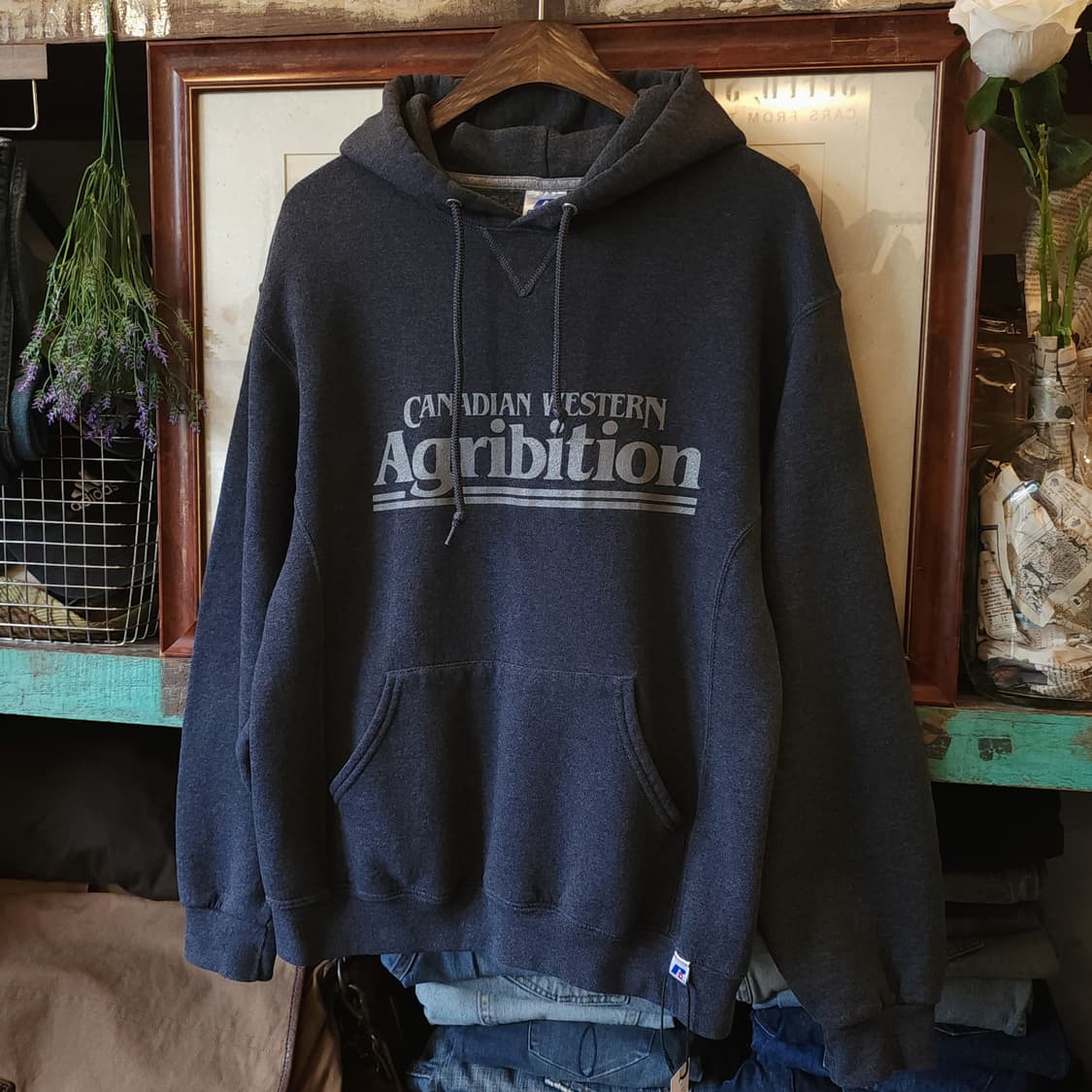 90s 러셀 후드 스웻셔츠 캐네디언 웨스턴 빈티지 후드 M 상품이미지2