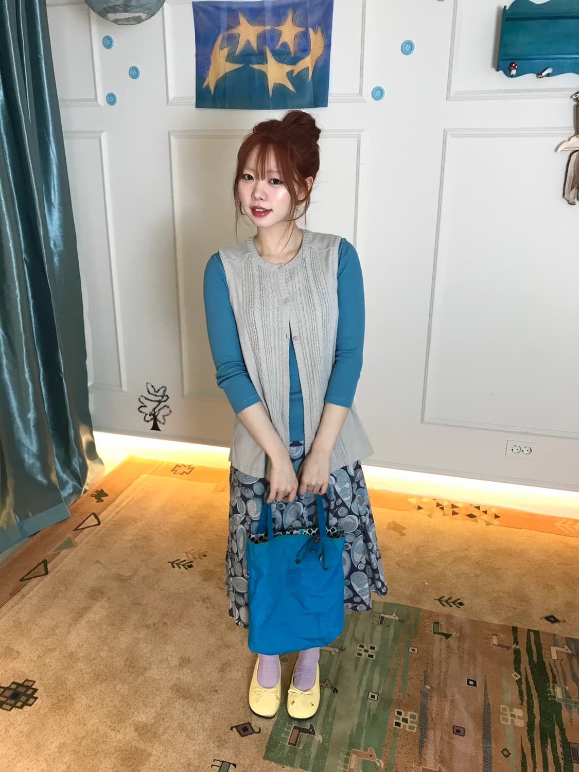 나들이 갈 때 입는 귀여운 코디셋~ 🧺🍄‍🟫🩵 상품이미지1