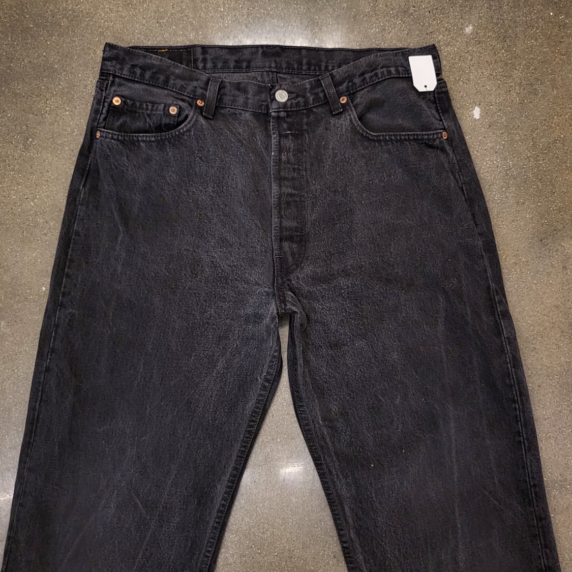 90s Made in USA 빈티지 리바이스501 블랙진 데님팬츠 청바지 상품이미지2