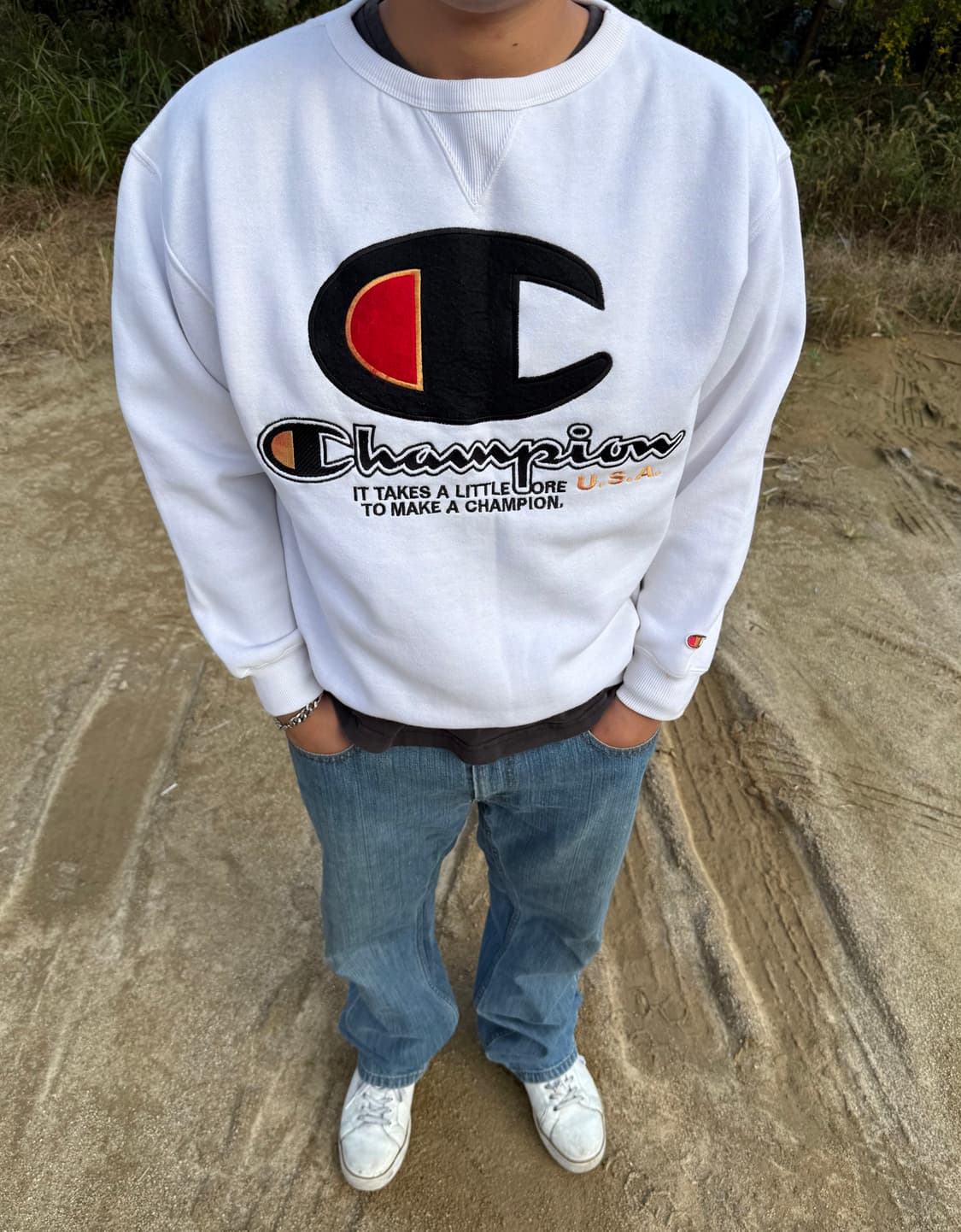 Champion Japan U.S.A 로고 챔피온 맨투맨 스웻 상품이미지3