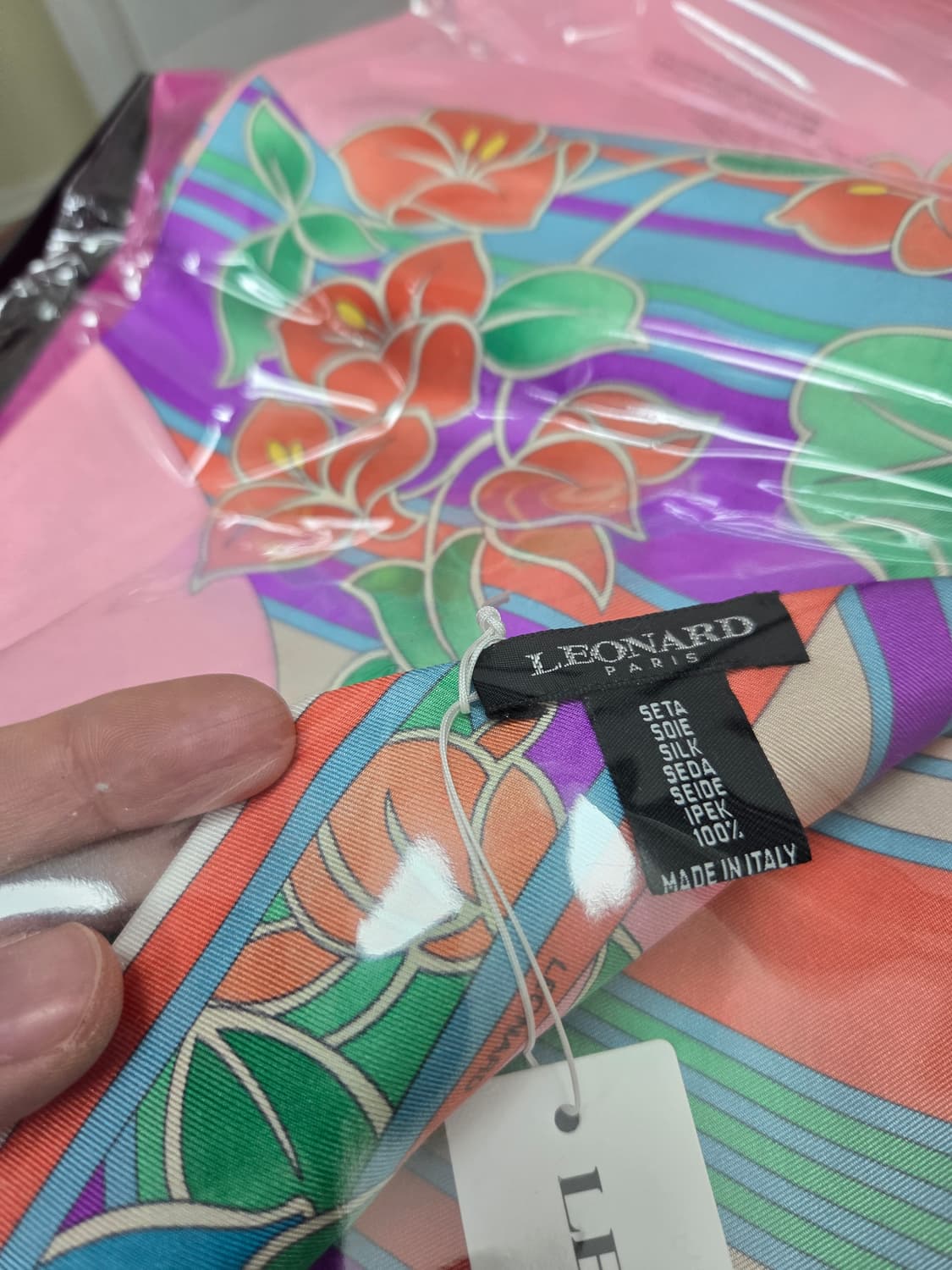 레오나드 실크 스카프 새제품 상품이미지3