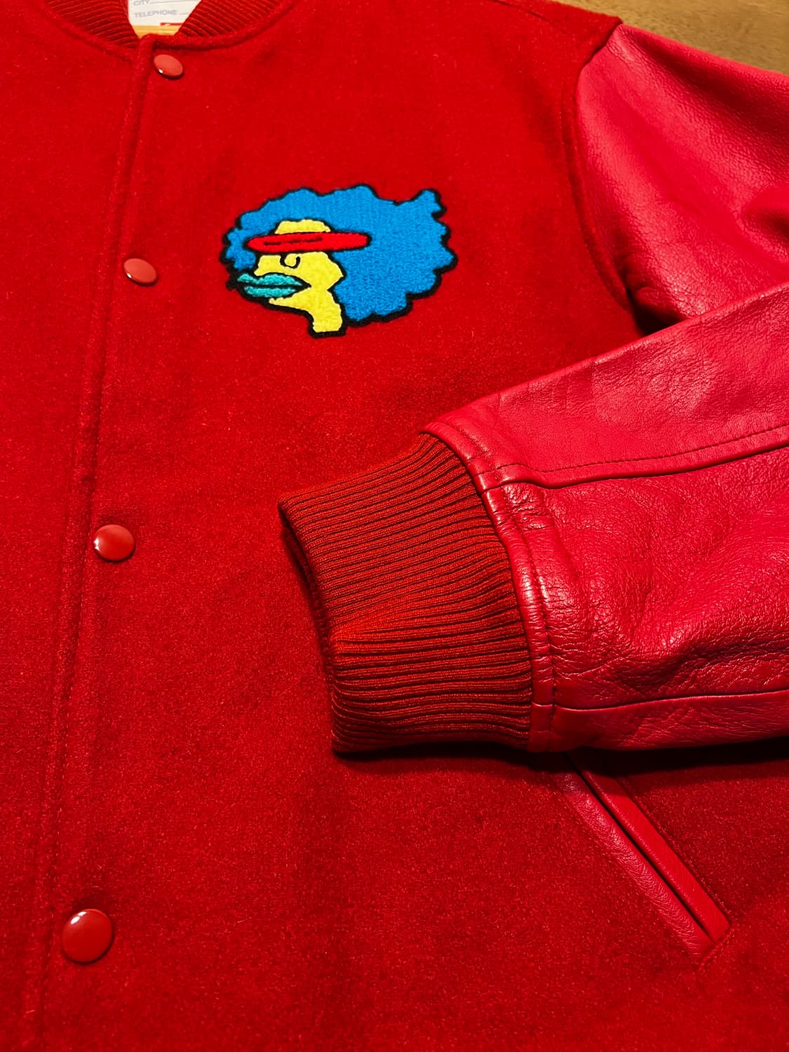 17FW Supreme gonz 레더 바시티 상품이미지3