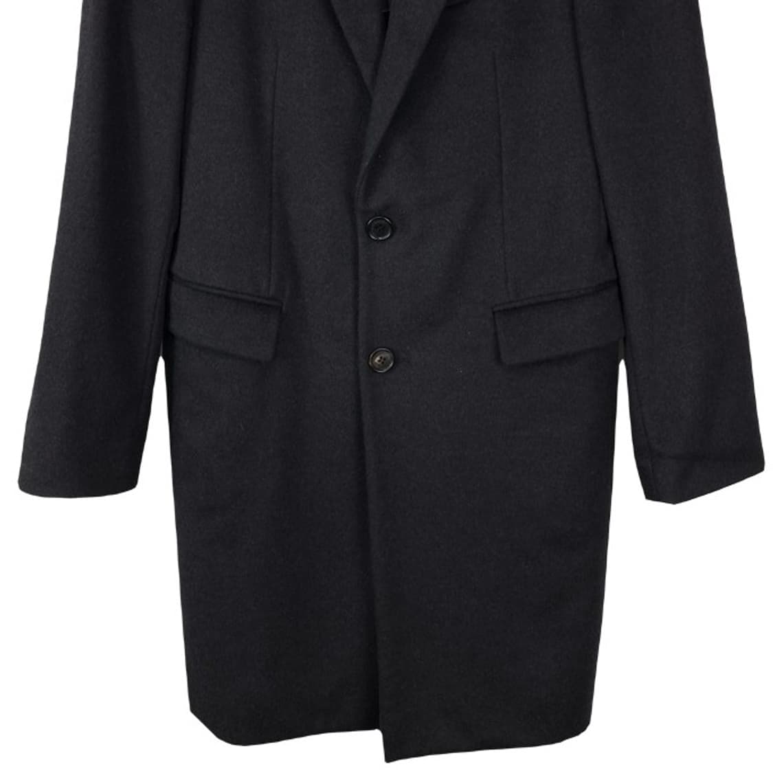 솔리드 옴므 캐시미어 모직 싱글 코트 블랙 P01153 상품이미지5