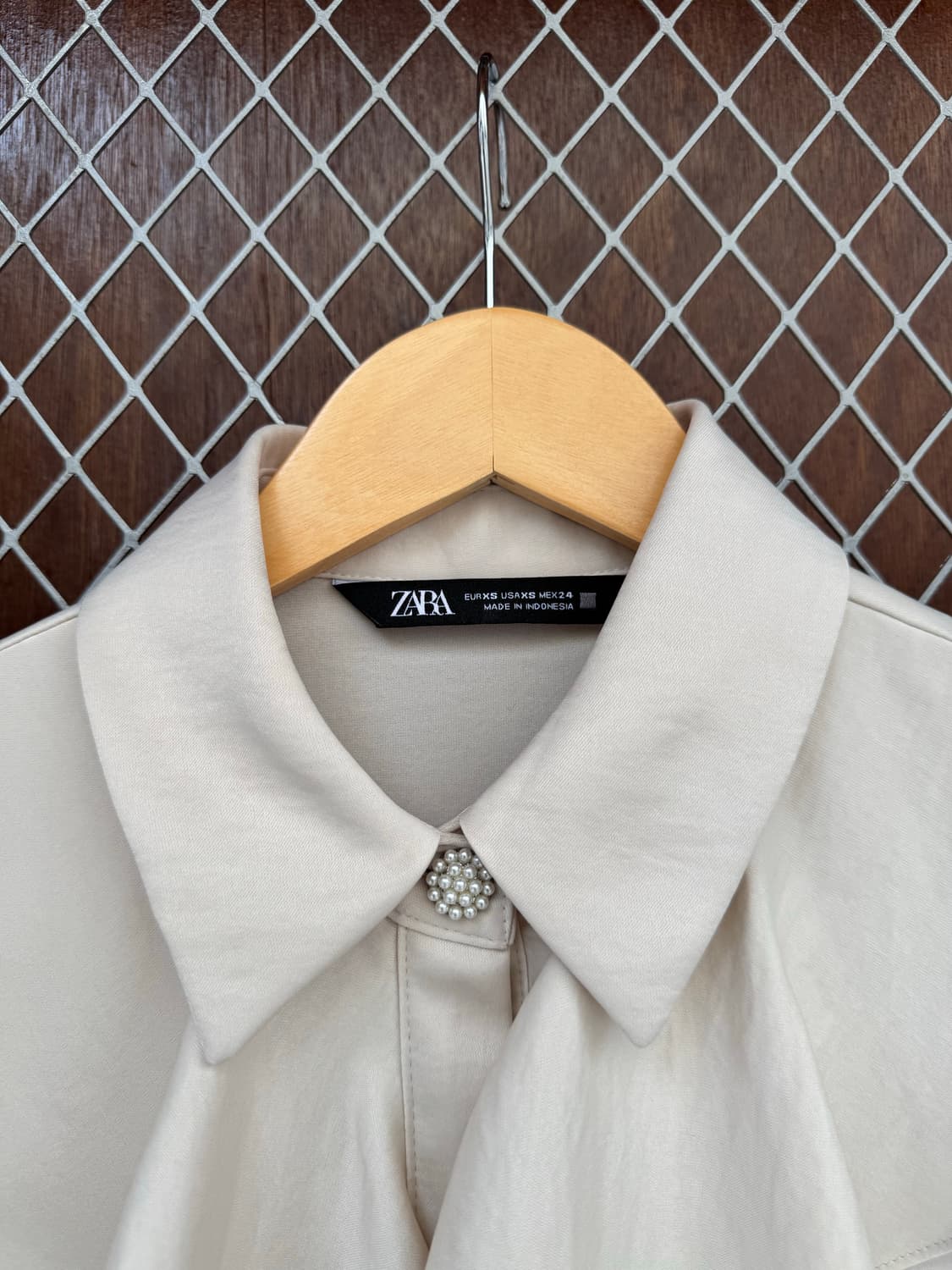 ZARA 자라 웨스턴 프릴 러플 쉬폰 실크 크림 블라우스 셔츠 s 상품이미지6