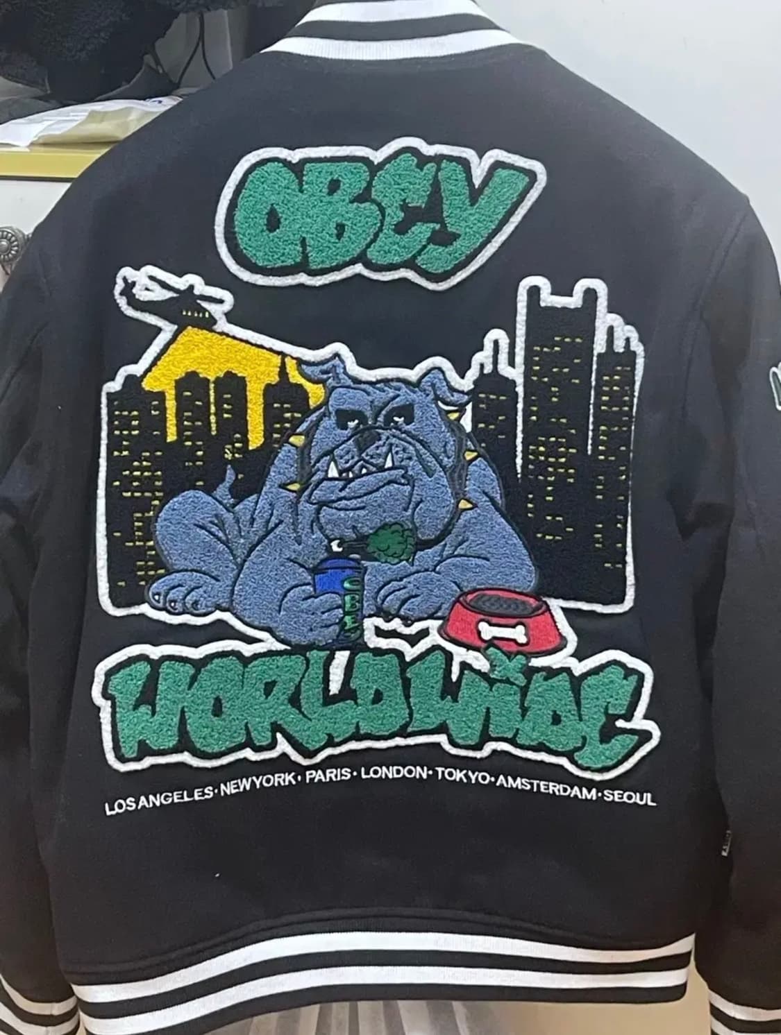 오베이 롤케이크 바시티 자켓 상품이미지2