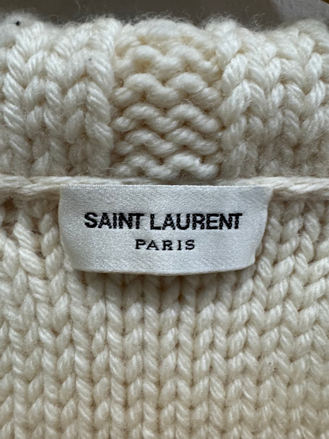 생로랑 니트 판초 XS 아이보리 정품 상품이미지6