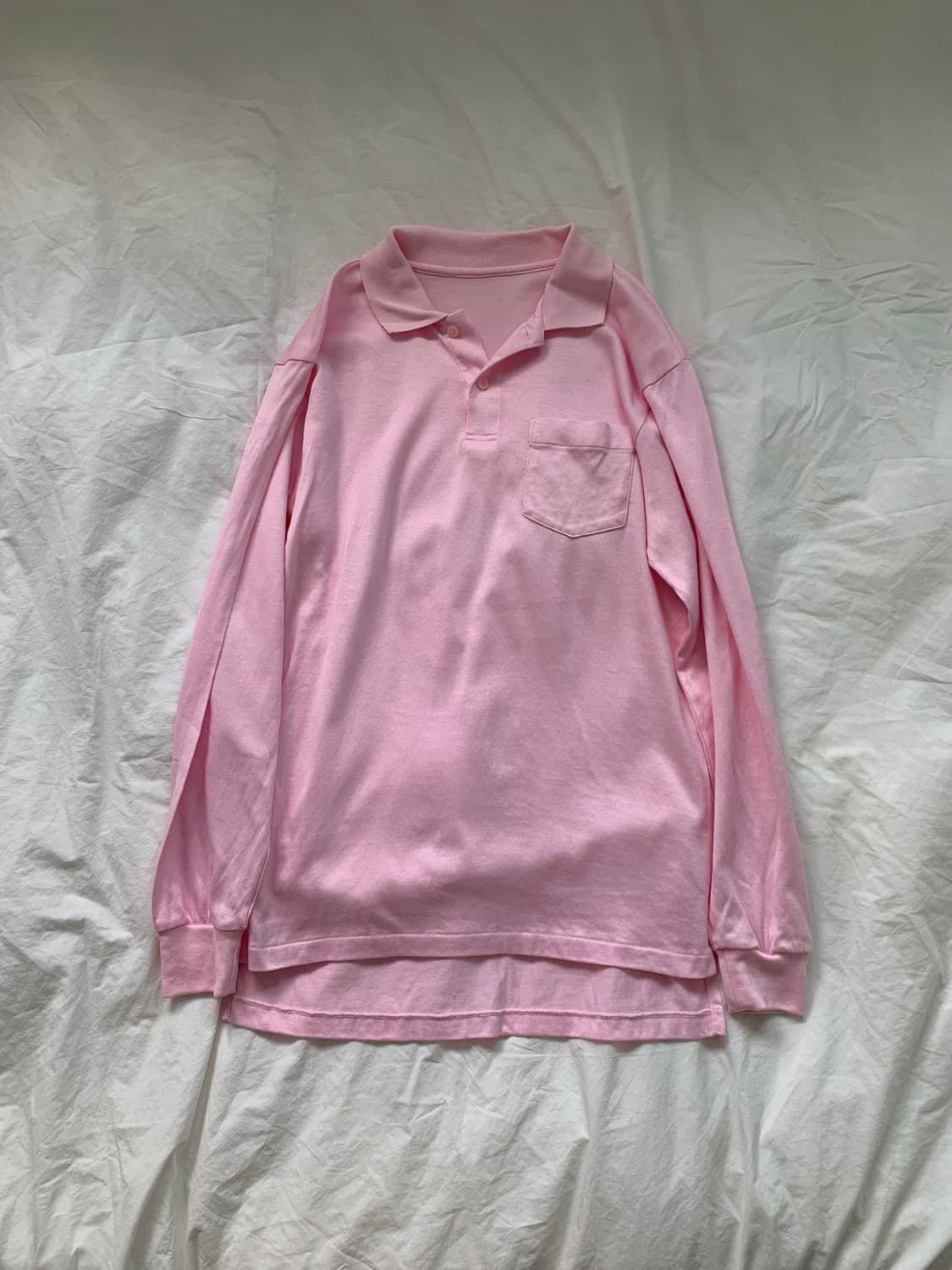 핑크 카라 슬리브 상품이미지1
