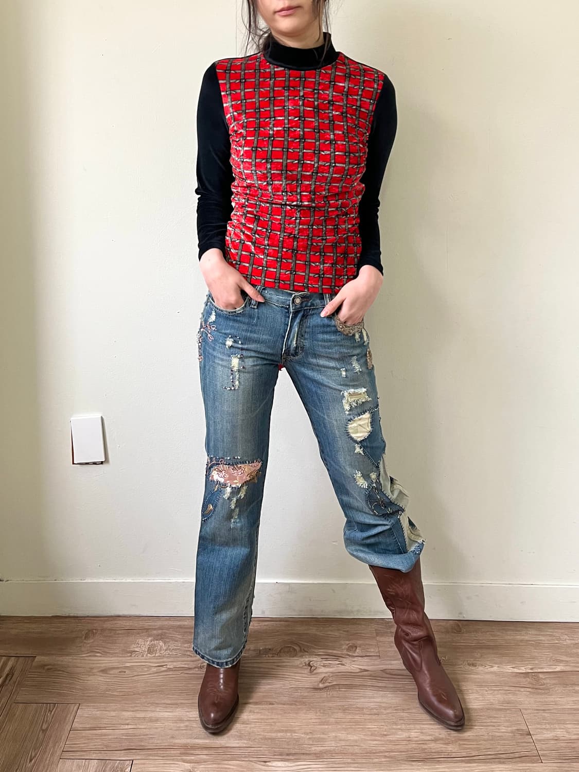 D&G 벨벳 체인 터틀넥 상품이미지5