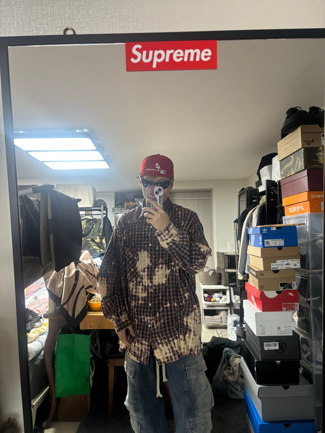 노쿨러스 블리치드 바이트 셔츠 버건디 상품이미지1