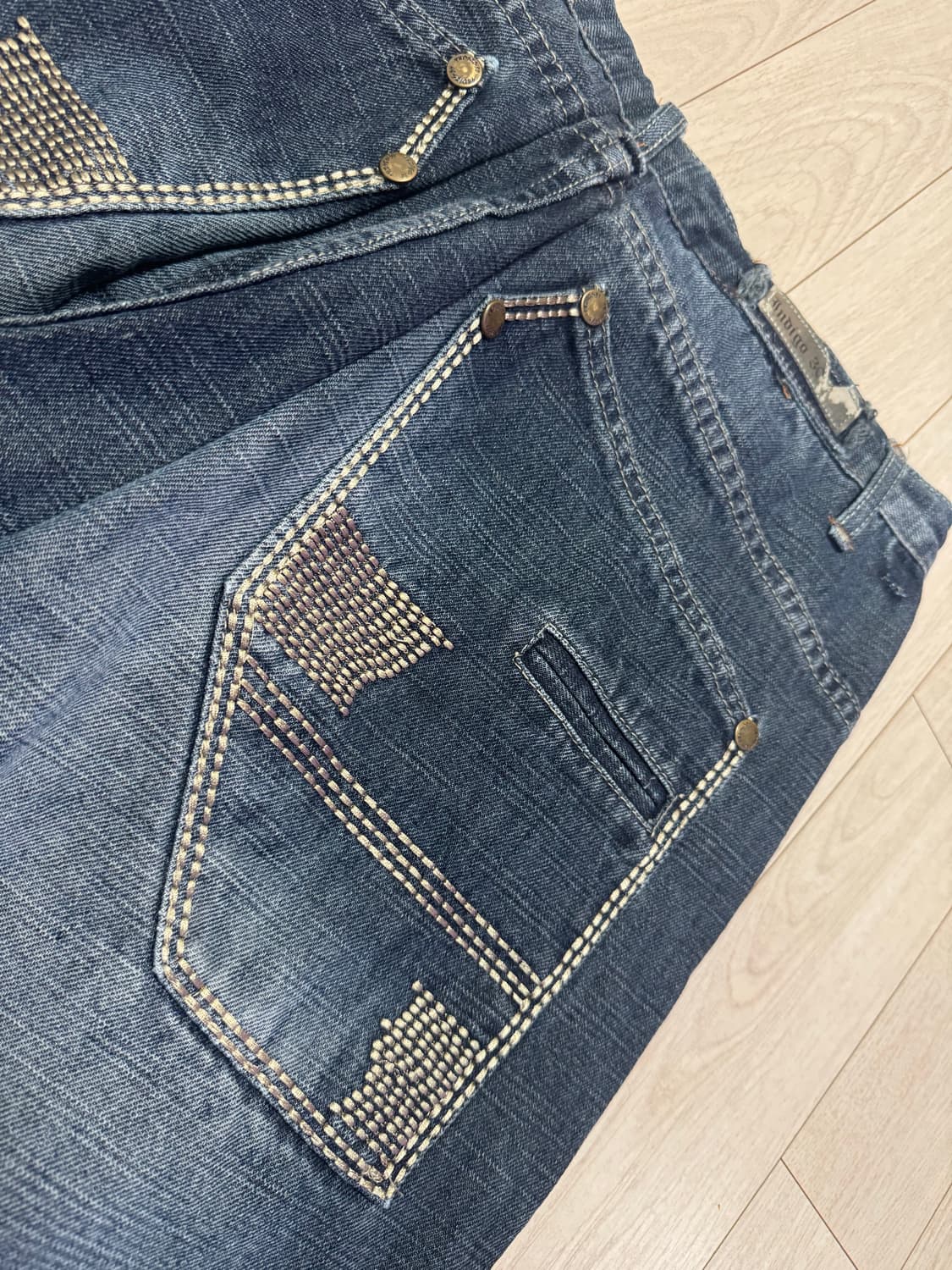 빈티지 자수포인트 워싱팬츠 상품이미지5