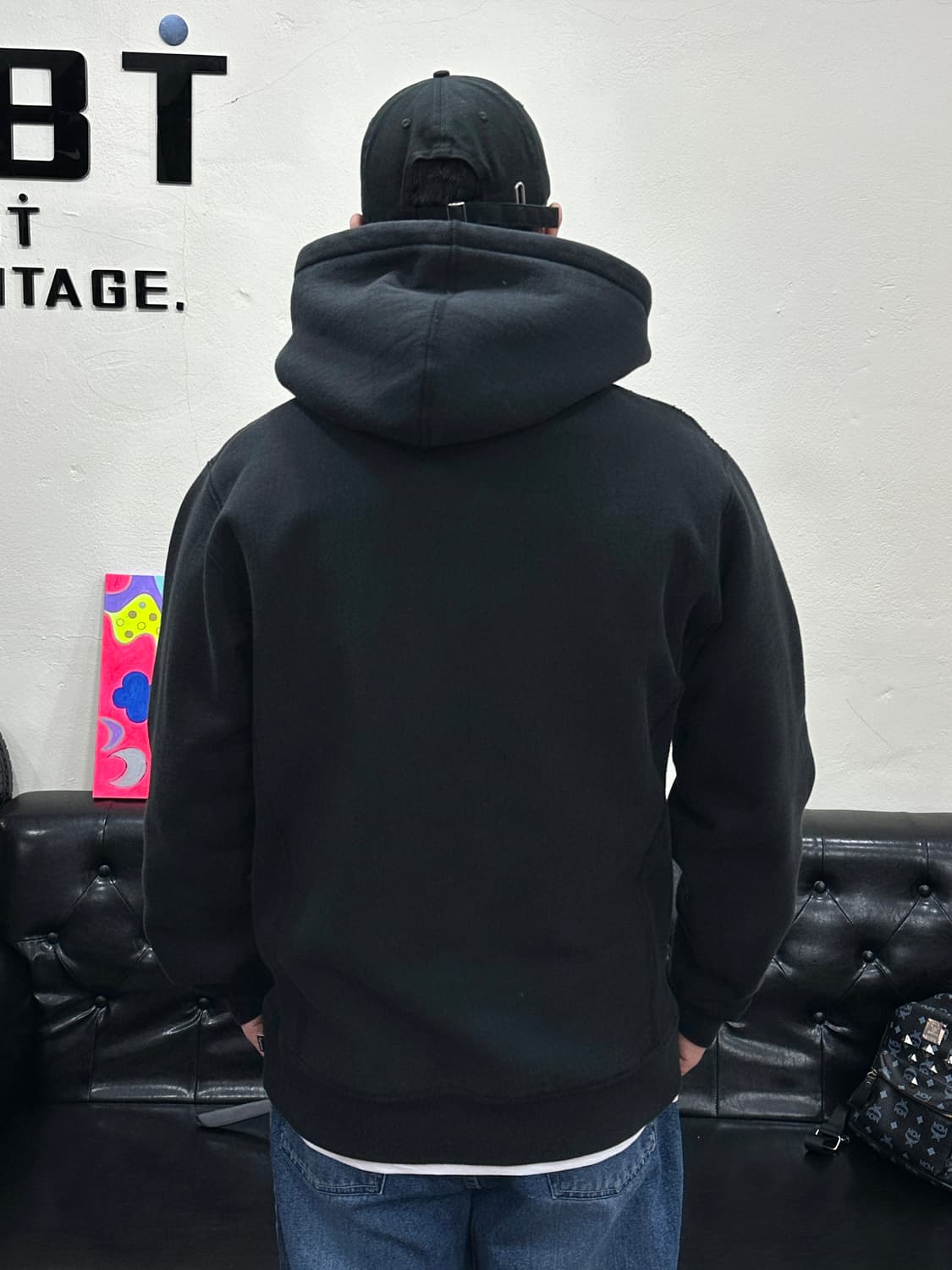 슈프림 박스로고 후드티 블랙 XL 상품이미지3