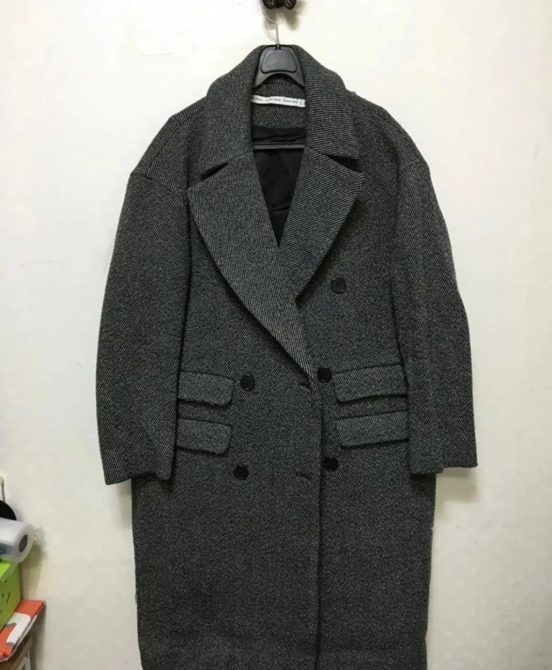앤아더스토리즈 헤링본 울 50 더플코트 상품이미지1