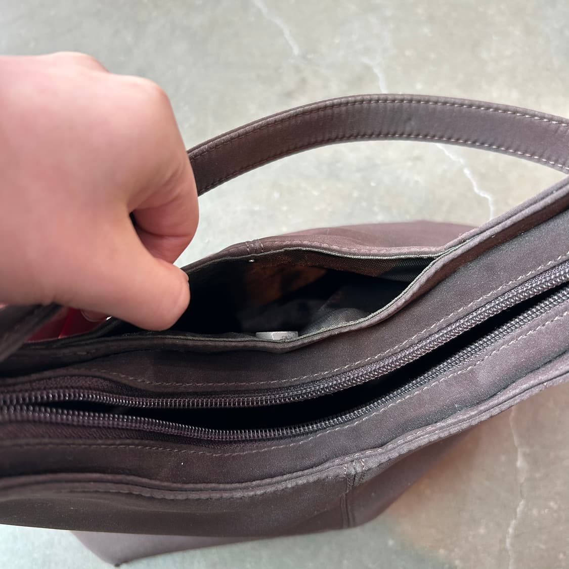 빈티지 딥브라운 숄더백 상품이미지5