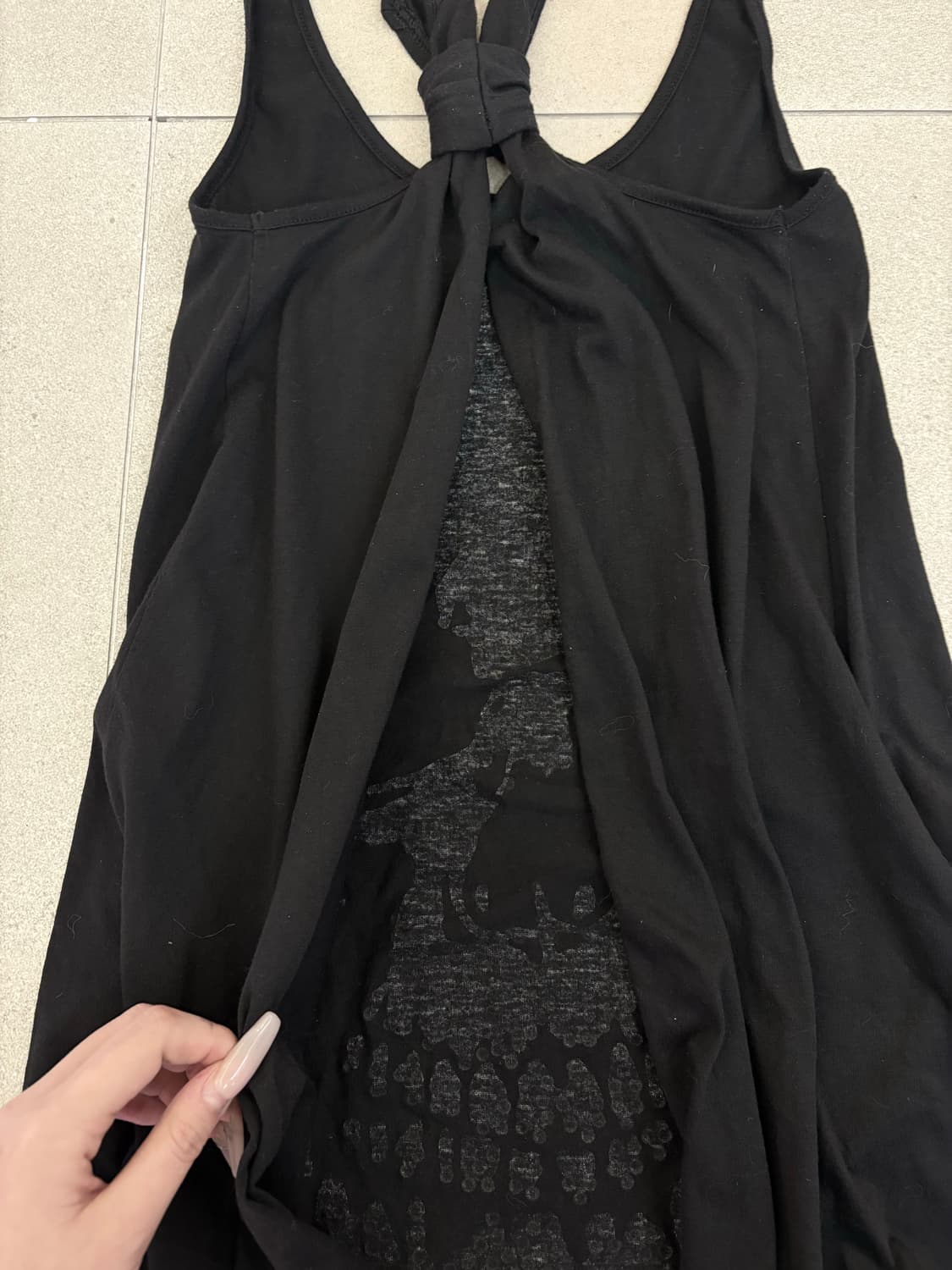 스컬 큐빅 슬릿 나시 상품이미지5