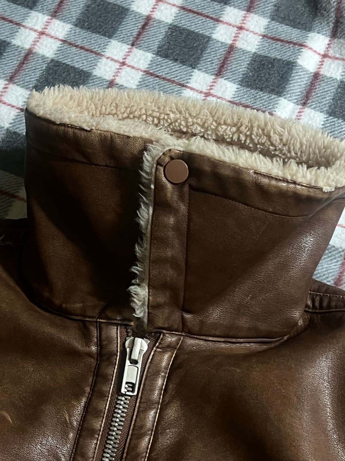 Partimento 워싱레더 무스탕 brown 상품이미지2