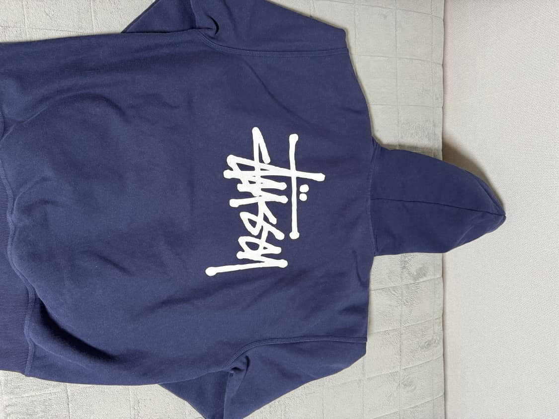 [XL]스투시 베이직 후드 네이비 상품이미지2